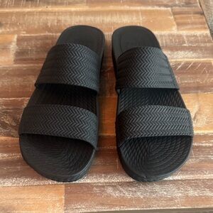 Reef Women's Black Double-Strap Slide Sandals